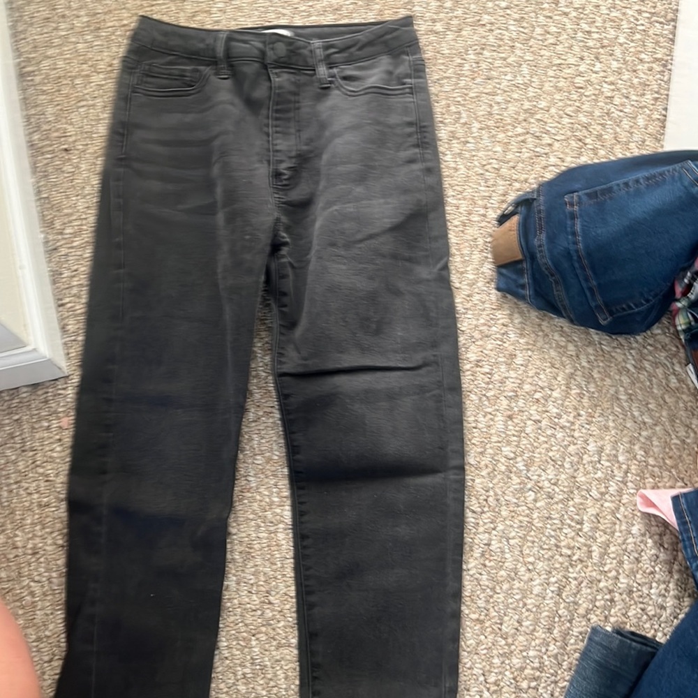Light black wash jeans high rise